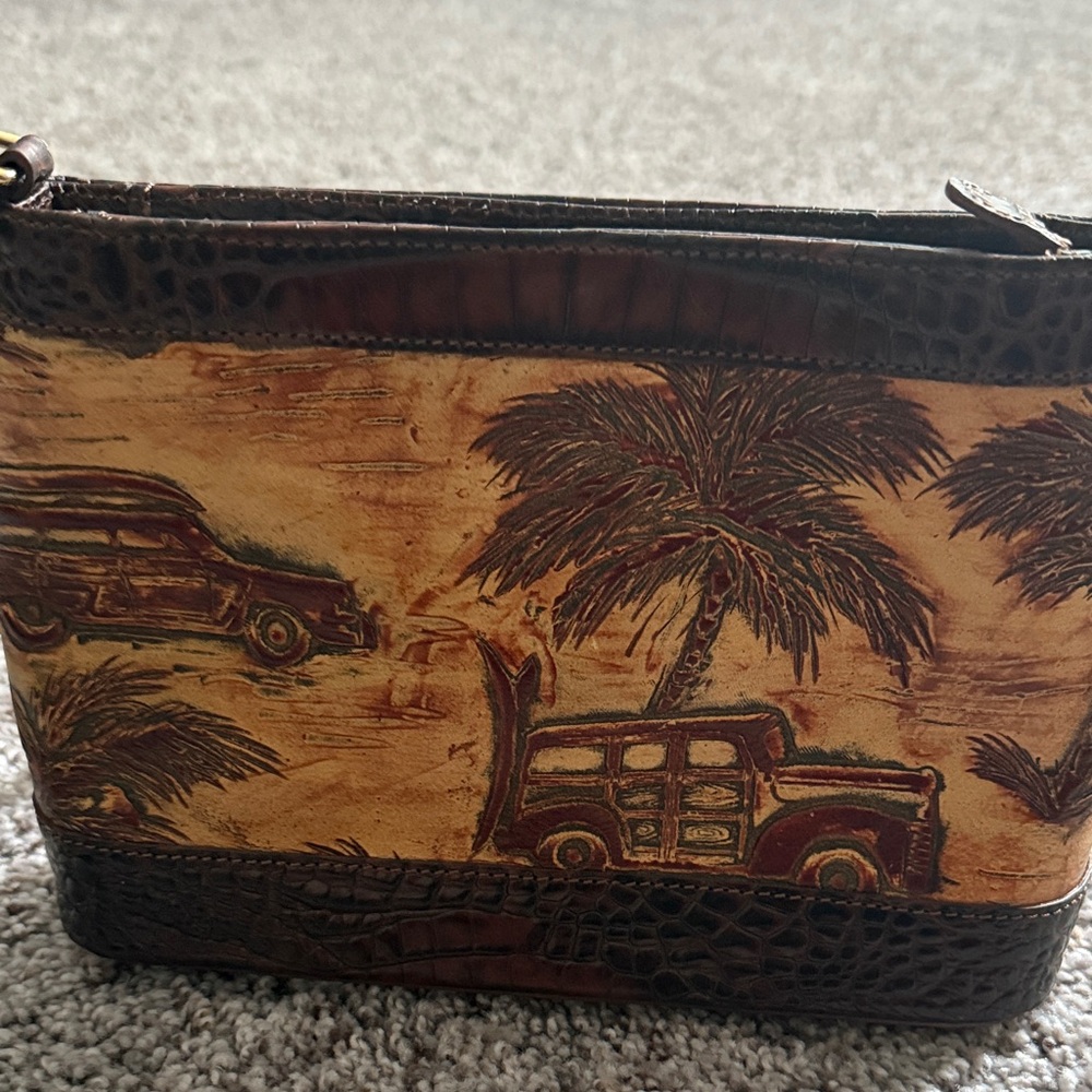 Brahmin Brown and Tan Crossbody Bag